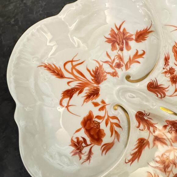 Haviland Limoges France 3 Section Divided Serving Plate Dish Gold Gilt Vintage - Picture 7 of 9